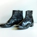 black leather boots, Bally Switzerland, Ranger Continentals, buttery soft, side zipper, mens size 10.5 M