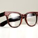 50s wayfarer glasses faux bois tiger zebra stripe black rust orange metallic frames AMAZING