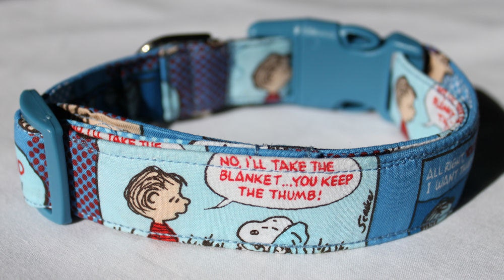 Linus Snoopy Peanuts Dog Collar Size Extra Small Small