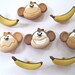 Monkey and Bananas Craft Novelty Embellishment Buttons