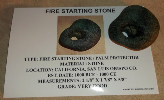 Very Rare Ancient Indian Artifact Fire Starting Stone Nice