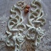 Vintage Shabby French Country Elegant Candle Sconce PAIR Distressed, creamy White, romantic cottage