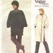 80s Vogue American Designer Pattern 2873 Geoffrey Beene Womens Coat Size 8 10 Bust 31 1/2 to 32 1/2