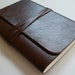 Leather Bound Artist Sketchbook Traditional Hazelnut Brown Handmade