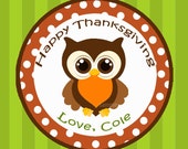 Printable Thanksgiving Treat Tags or Gift Tags or Cupcake Toppers - Thankful Owl Il_170x135