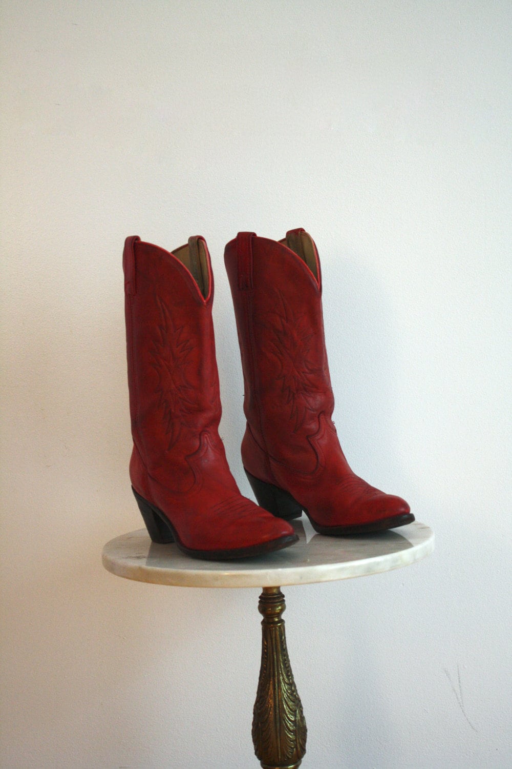 red leather cowboy boots ladies