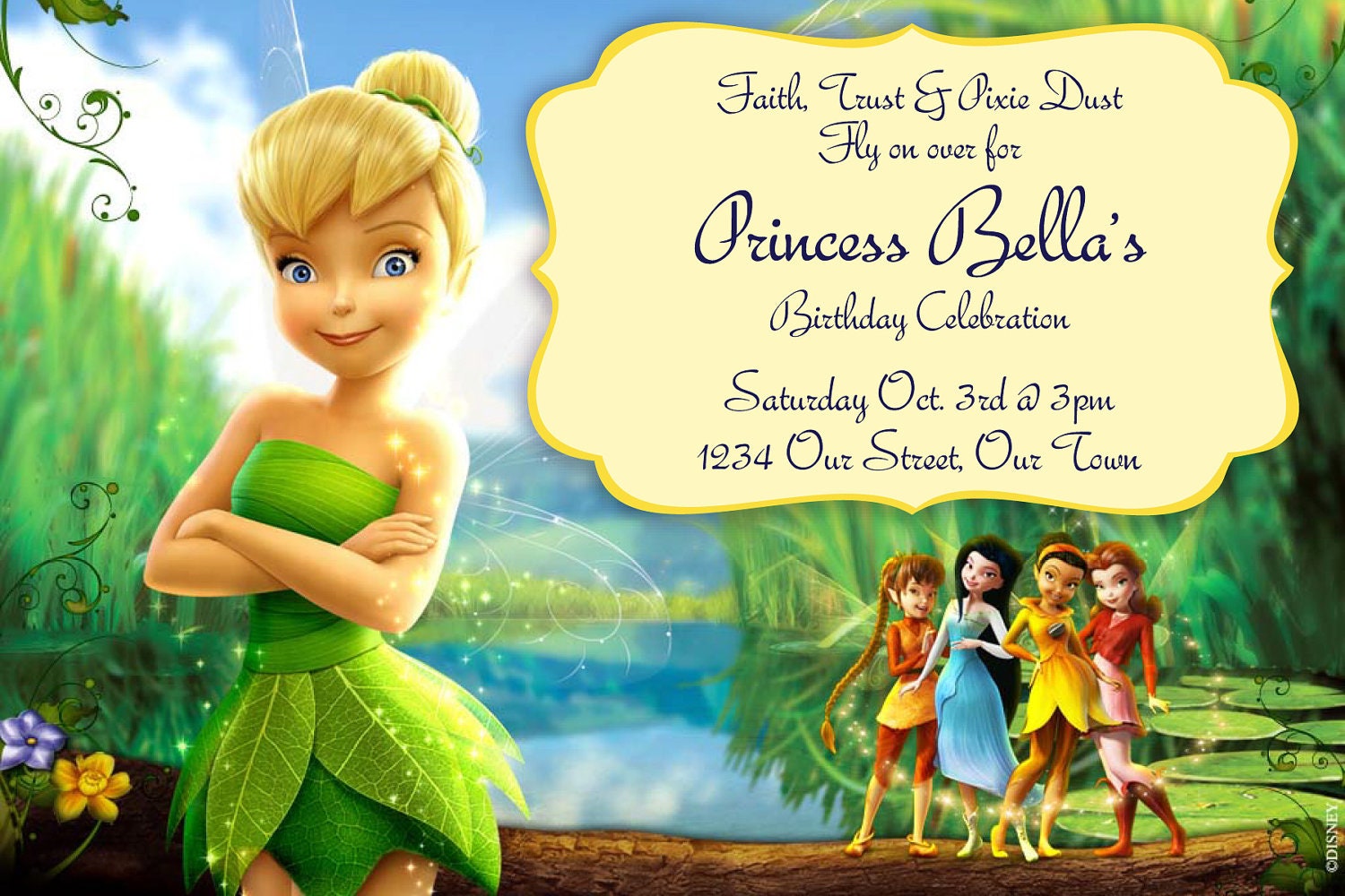 Tinkerbel Invitations Printable Free 1