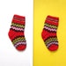 Size XXXS: Handmade Baby Socks with Colorful Pattern