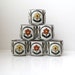Mid Century Mod Tea Cups Flowers Stoneware Set of 6 Handmade Otagiri Japan