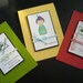 Handmade Notecards Set of 3 Japanese Arigato Sushi Kokeshi Doll