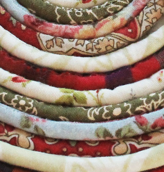 Designer handmade fabric covered necklace cords jewelry