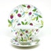 Mikasa Berry Heaven, 15pc Set, Dessert Plates, Cups and Saucers, Red Berries with Green, Yellow and Blue Leaves, by Mikasa
