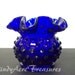 Gorgeous Cobalt Blue Fenton Hobnail Mini Vase is Outstanding 1980's Ten Dollar Treasure at WindyAcreTreasures.
