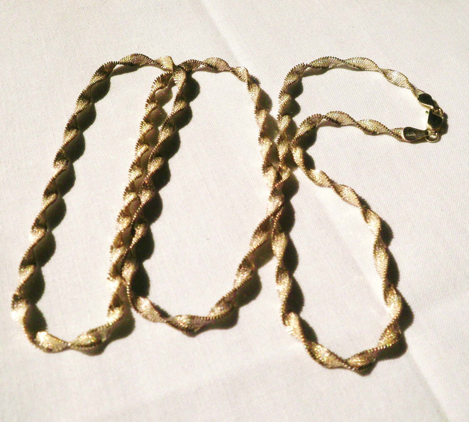 30 Inch Sterling Silver Twisted Chain Necklace