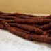 wooden Heishi Beads - 3mm red wood beads 12 inch strand