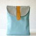 iPad Case iPad padded sleeve flap leather detail