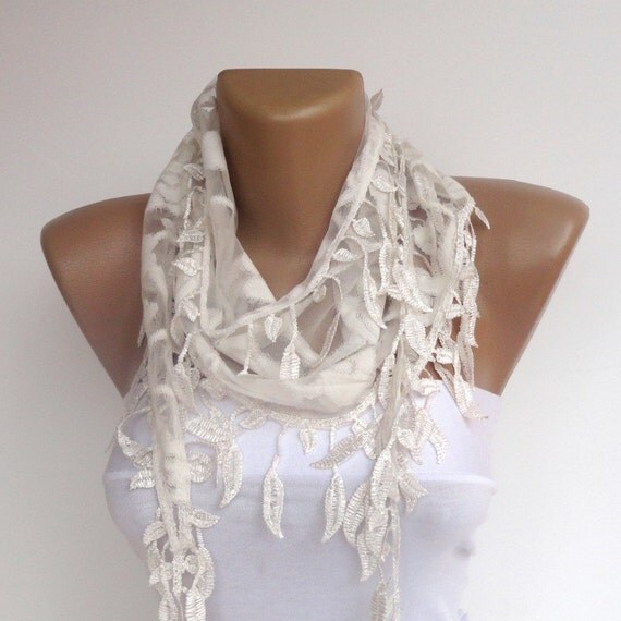 white wedding lace scarf leaves lace scarves