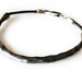 hammer head - hammered silver accented leather bracelet