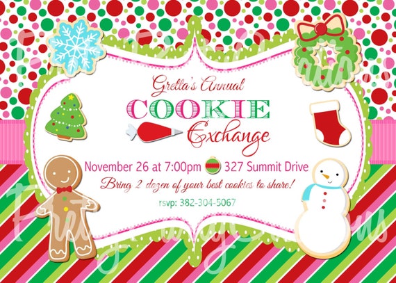 COOKIE EXCHANGE invitation - You Print Il_570xn