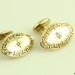 Antique Genuine Rose Cut Diamond Cufflinks - 10k Yellow Gold 4.6g 1890-1900