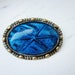 Art Deco Brooch Morpho Butterfly Wing Blue Star Sapphire Vintage 1930s Jewelry