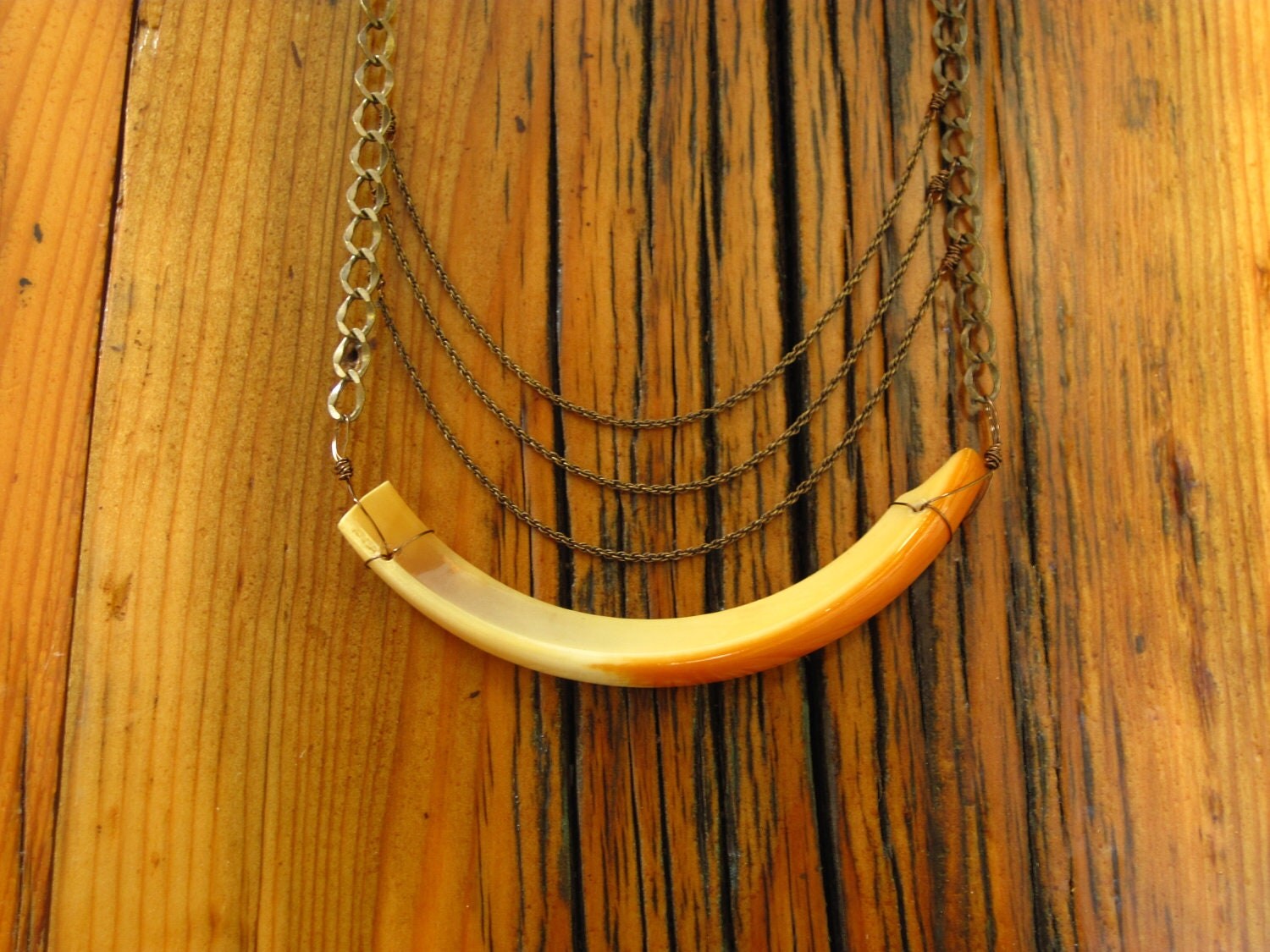 Beaver Tooth Necklace by FlattailFurs on Etsy