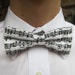 Bow Tie Music Notes in Black and White