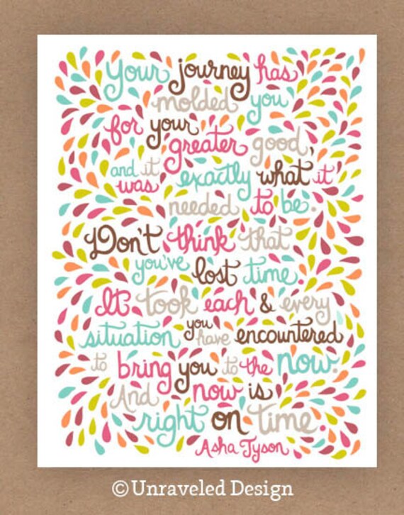 11x14-in Asha Tyson Quote Illustration.