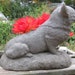 cement corgi statue