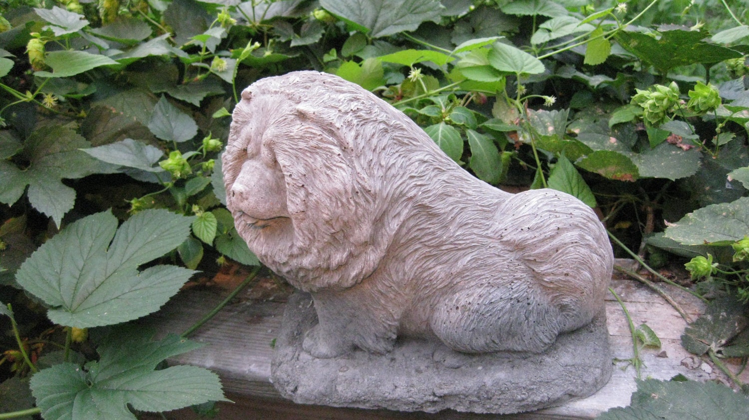 Concrete Chow Chow Dog Statue by springhillstudio on Etsy