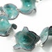 Polymer Clay Handmade Necklace -- Turquoise, Blue, White