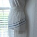 Vintage Half Apron - White Organza Blue Rick Rack