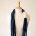 Scarf, Cowl, Infinity Scarf, Neck Warmer, Circle Scarf (xtra long chain scarf in denim and snow white)