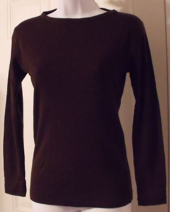 Misses Brown Sweater Tight Fitting Vintage Sweater Sheridan