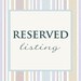 Reserved listing for Debbie