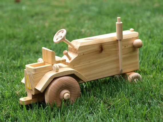 tractor wooden toy