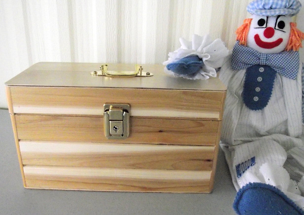 toy box with lock and key