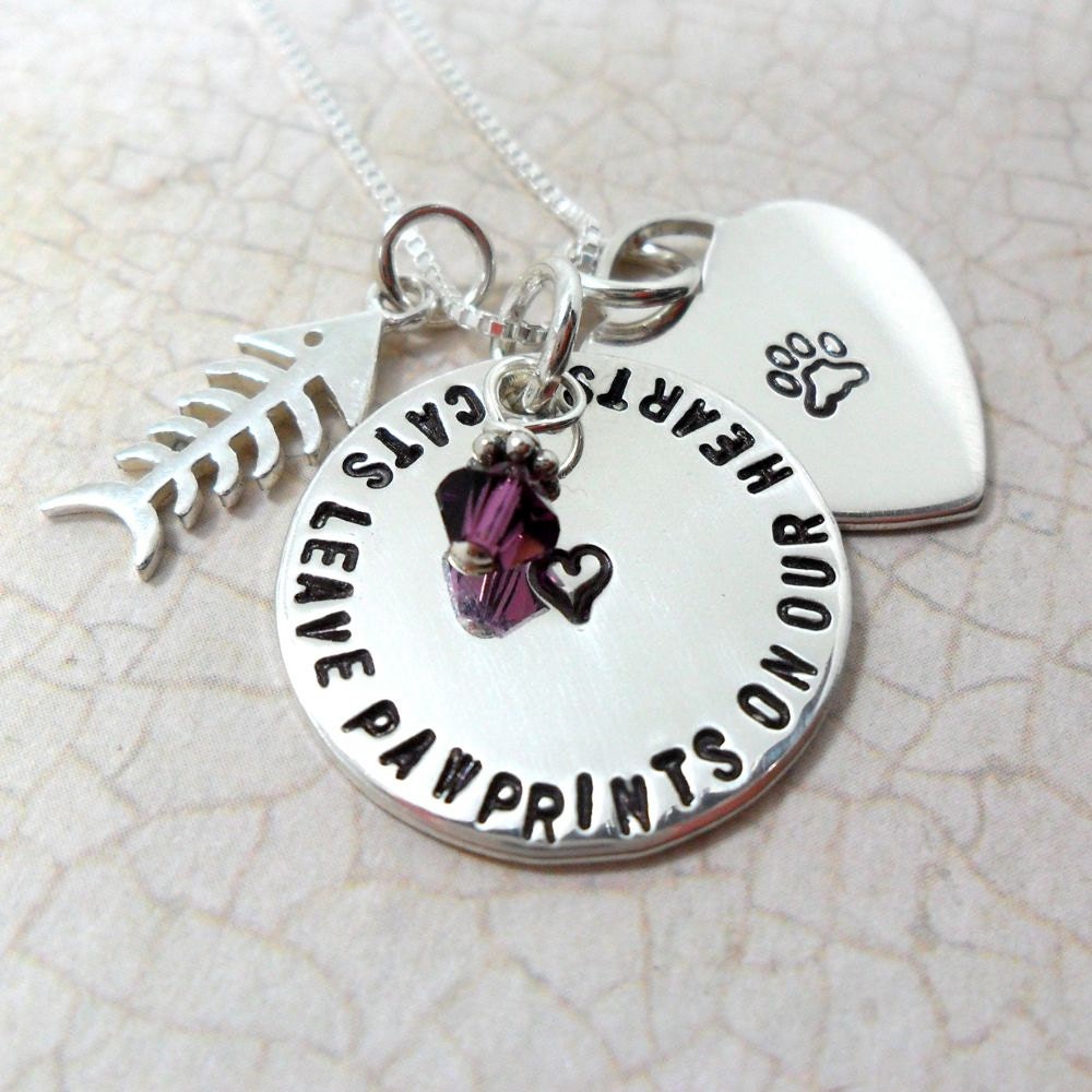 Pet Memorial Necklace Cat Memorial Necklace Pet Loss