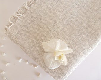 SALE 50% OFF Natural Turkish Towel, Peshtemal, For her, for him, Bath and Beauty, Bath and Body, Cotton, yoga, Beige, mother's day gift