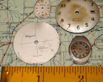 Steampunk Watch Faces Vintage Antique Dials Parts Altered Art Industrial "A"