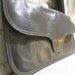 Vintage Anne Klein Clutch - XL Charcoal Grey Leather