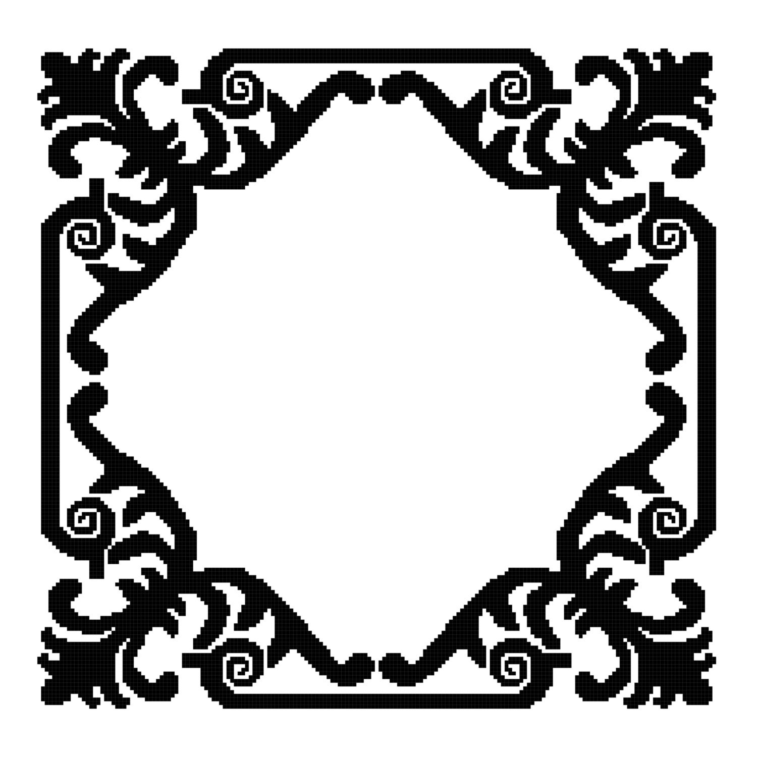 Square Frame 8 Cross Stitch Pattern