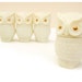 vintage owls, Set of 4 glass bodied owls, perfume bottle, cream, white, gold,figurine collectible, avon 1970s
