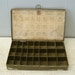 Old Vintage Industrial Army Green Metal 24 Compartment Parts Storage Drawer