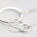 Linked Circles Sterling Silver Necklace Eternity Charm Three Circles Necklace Friendship Silver Jewelry - N222