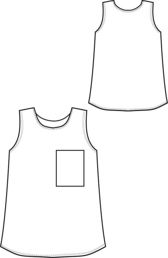 Blank Tank Top Sewing Pattern Boys Girls Toddler 18m 2T 3T 4T