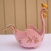 vintage 50s pink rooster planter candy dish gilt italy mid century modern chanticleer