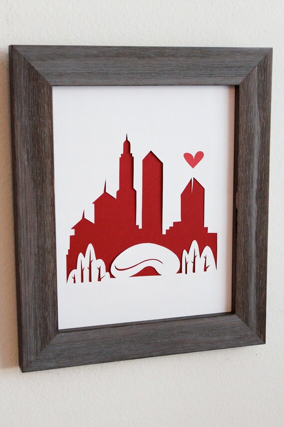 ChicagoIL. Personalized Gift or Wedding Gift by Cropacature