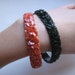 Floral celluloid bracelets