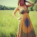 Hot Pink Hippie Dress, Red Long, Bohemian, Tapestry, Sundress, Halter Dress, Scarf Dress, Fairy Dress